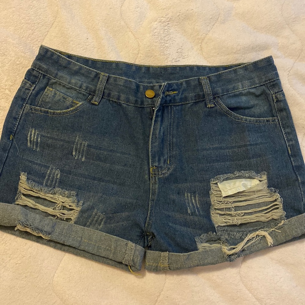Jean Ripped Shorts